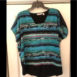 Dana Buchman XL short sleeve dressy top